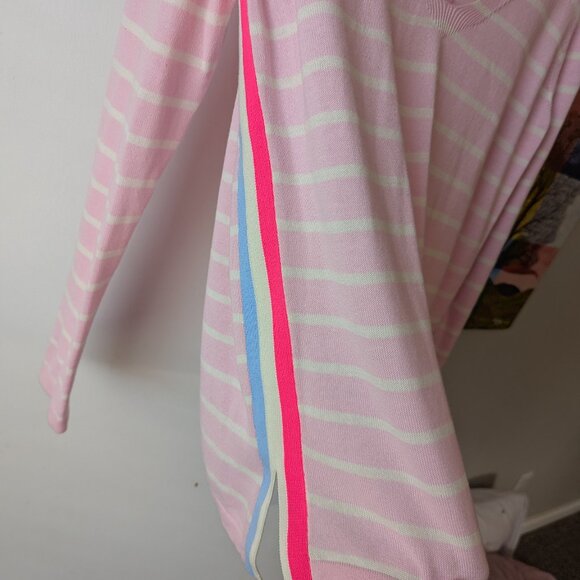 Vineyard Vines Pink Striped Long Sleeve Sweater Size Medium - Picture 6 of 12